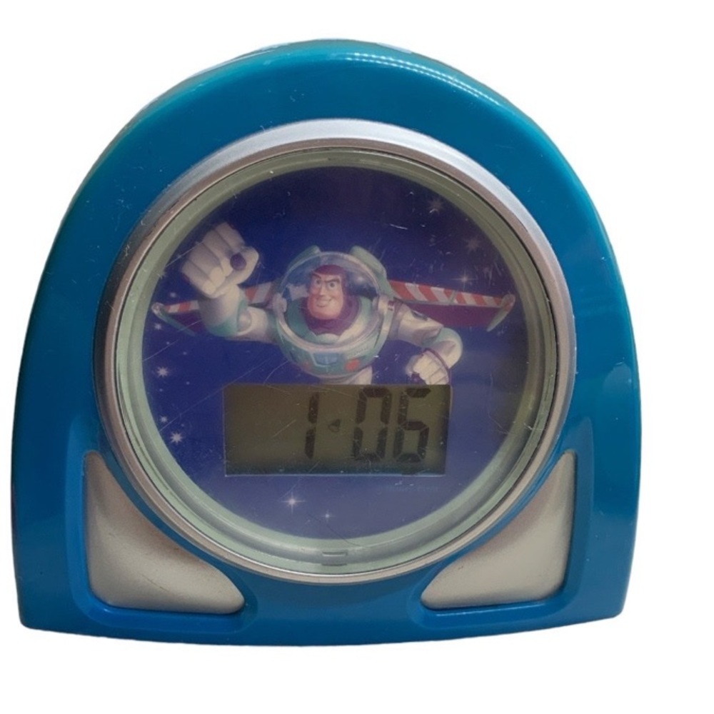 Disney Toystory Buzz Light year digital clock glow in the dark used works tested
